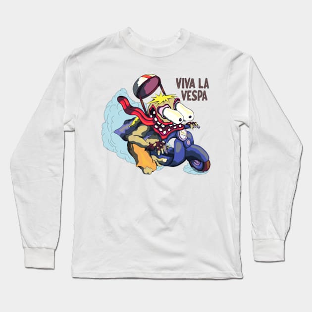 Viva La Vespa Long Sleeve T-Shirt by FullTuckBoogie